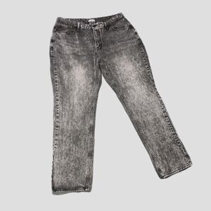 Good American Loose Fit Straight Leg Icon Jeans Black 239 GNISN999BT Size 18